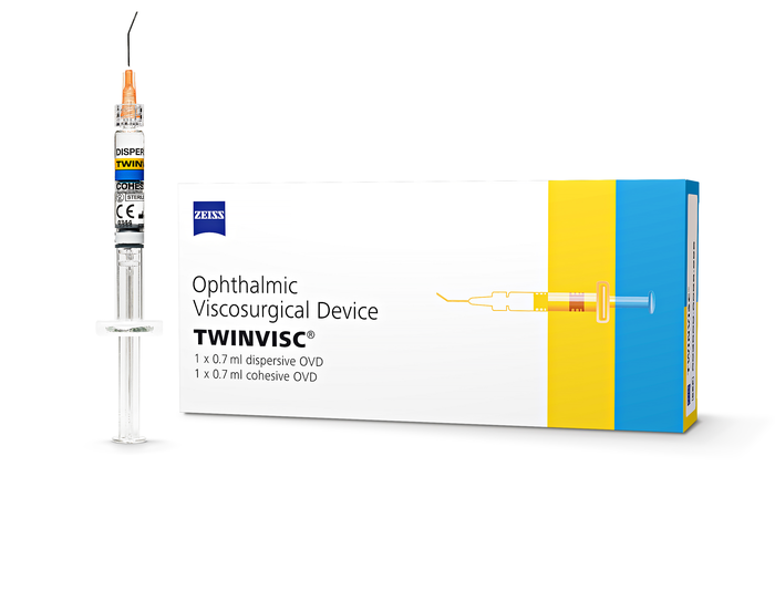 TWINVISC OVD Packshot and Syringe IRIS Design product image (med-large)