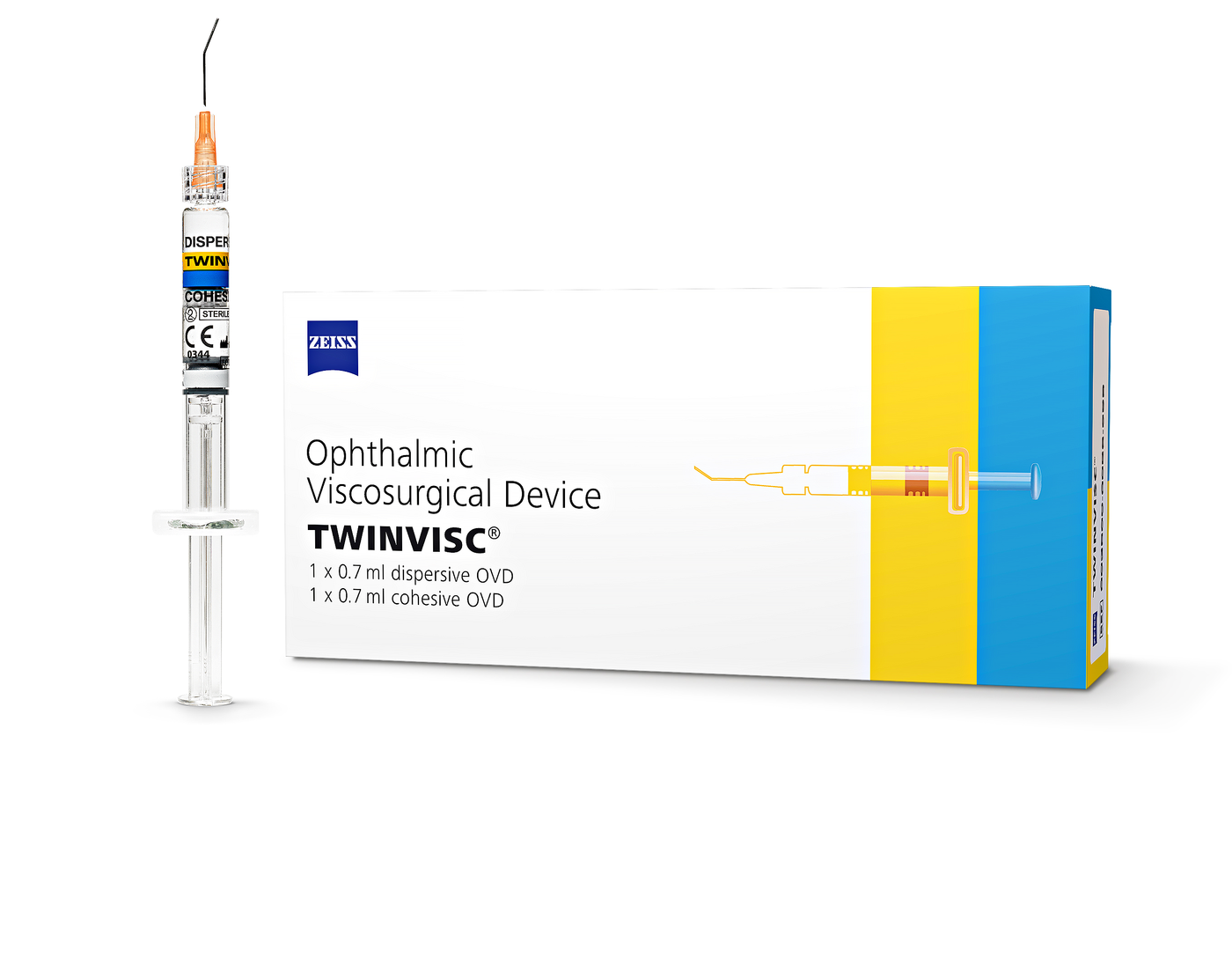 TWINVISC OVD Packshot and Syringe IRIS Design product image (med-zoom)